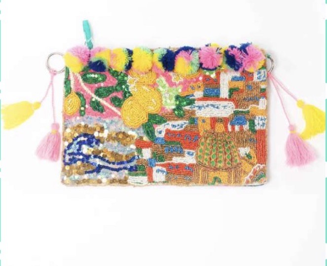 Antica Sartoria Capri By The Sea Beaded Bag Clutch Gorgeous Nwt