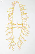 Antica Sartoria Long Yellow Beaded Could Be Doubled 30”Long Necklace NWT