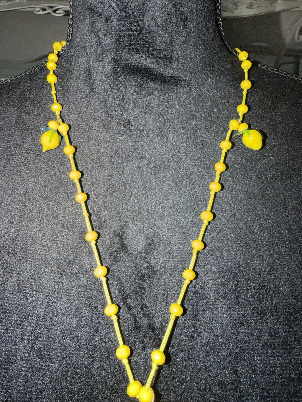 Antica Sartoria 2026 Yellow Lemon Slice Beaded Necklace Nwt
