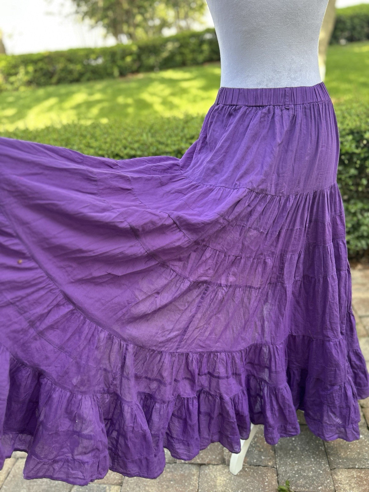 Antica Sartoria Purple Long Back Short Front Skirt & Beaded Top NWT POMPOM NWT