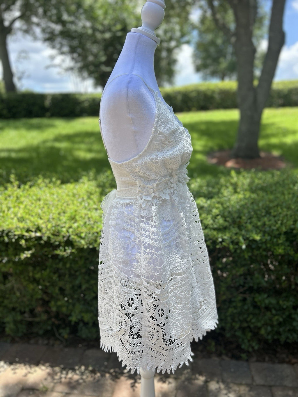 Antica Sartoria White Crochet Knitted Dress Stunning NWT O/S GORGEOUS