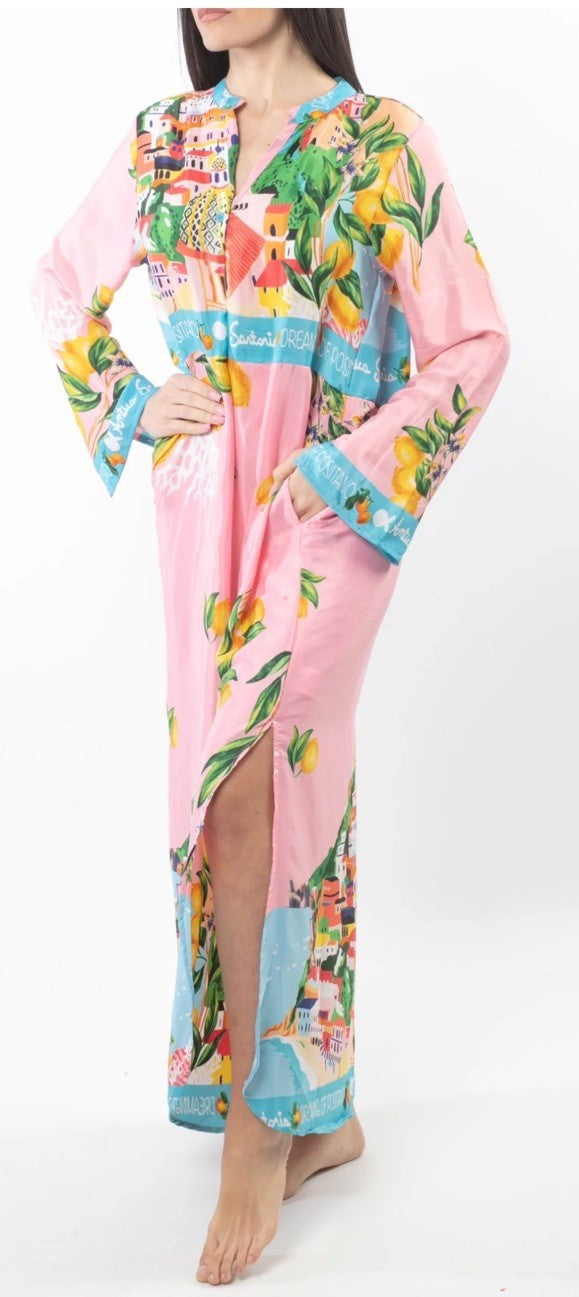 Antica Sartoria 2025 Capri By The Sea Kaftan NWT L/XL