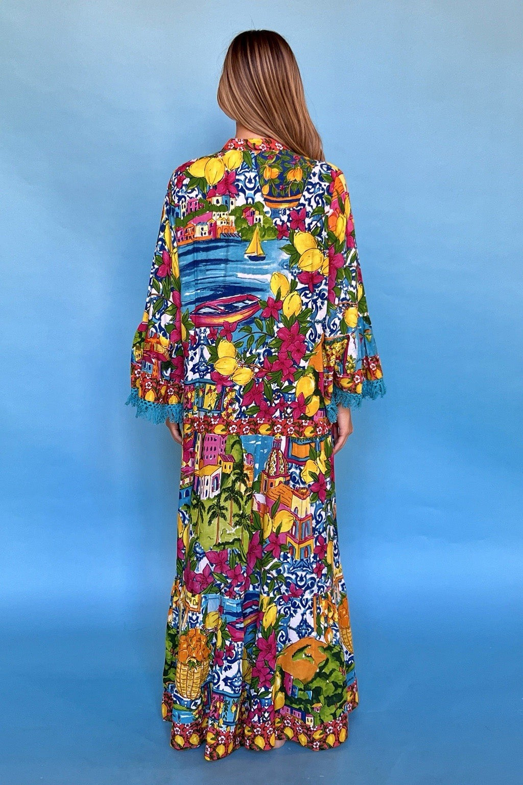 ANTICA SARTORIA CITY BY THE SEA BEAUTIFUL LONG DRESS L/XL LAST ONE