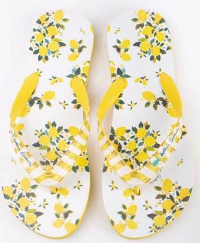 Antica Sartoria 2025 Flip Flops Size 40-41 NWT Green & Yellow Lemons 🍋