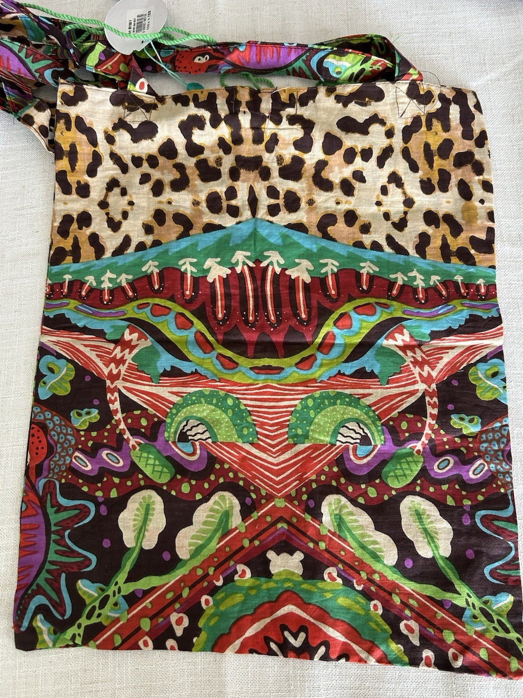 ANTICA SARTORIA LEOPARD PRINT SHOULDER BAG VERY LIGHTWEIGHT GREAT EMBROIDERY NWT