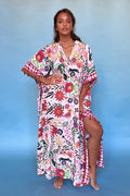 ANTICA SARTORIA 2024 FLOWERS FLOWERS LONG PONCHO/MUMU/KAFTAN NWT OS TO XXL