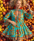 Antica Sartoria 2026 Orange 🍊 Red Tie Front Dress NWT O/S
