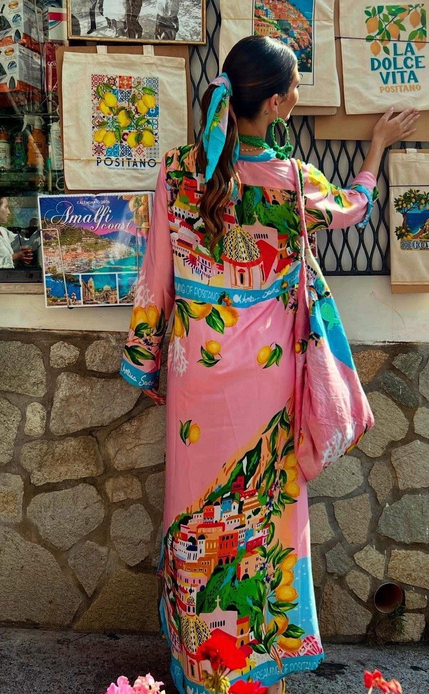Antica Sartoria 2025 Capri By The Sea Kaftan NWT L/XL