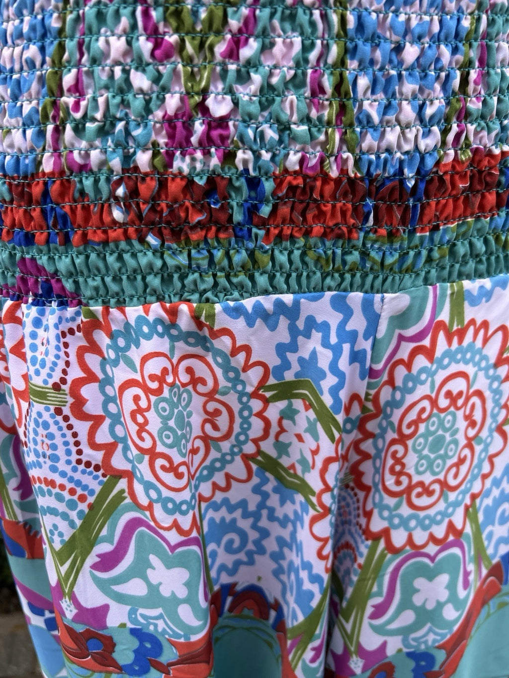 ANTICA SARTORIA 2024 AQUA FLOWERS PANTS SET O/S NWT BEAUTIFUL