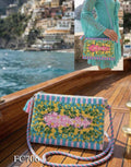Antica Sartoria 2026 Pink Aqua  Clutch Positano Beaded Bag Gorgeous