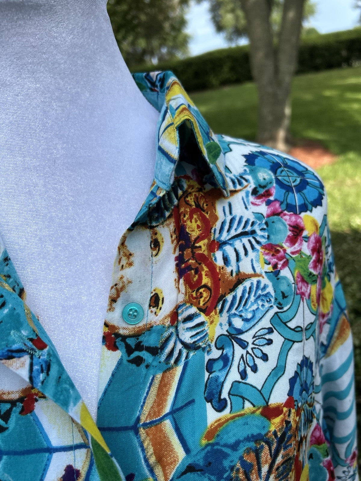 Antica Sartoria 2024 Ladies And Flowers Long Button Dress Kaftan NWT S/M