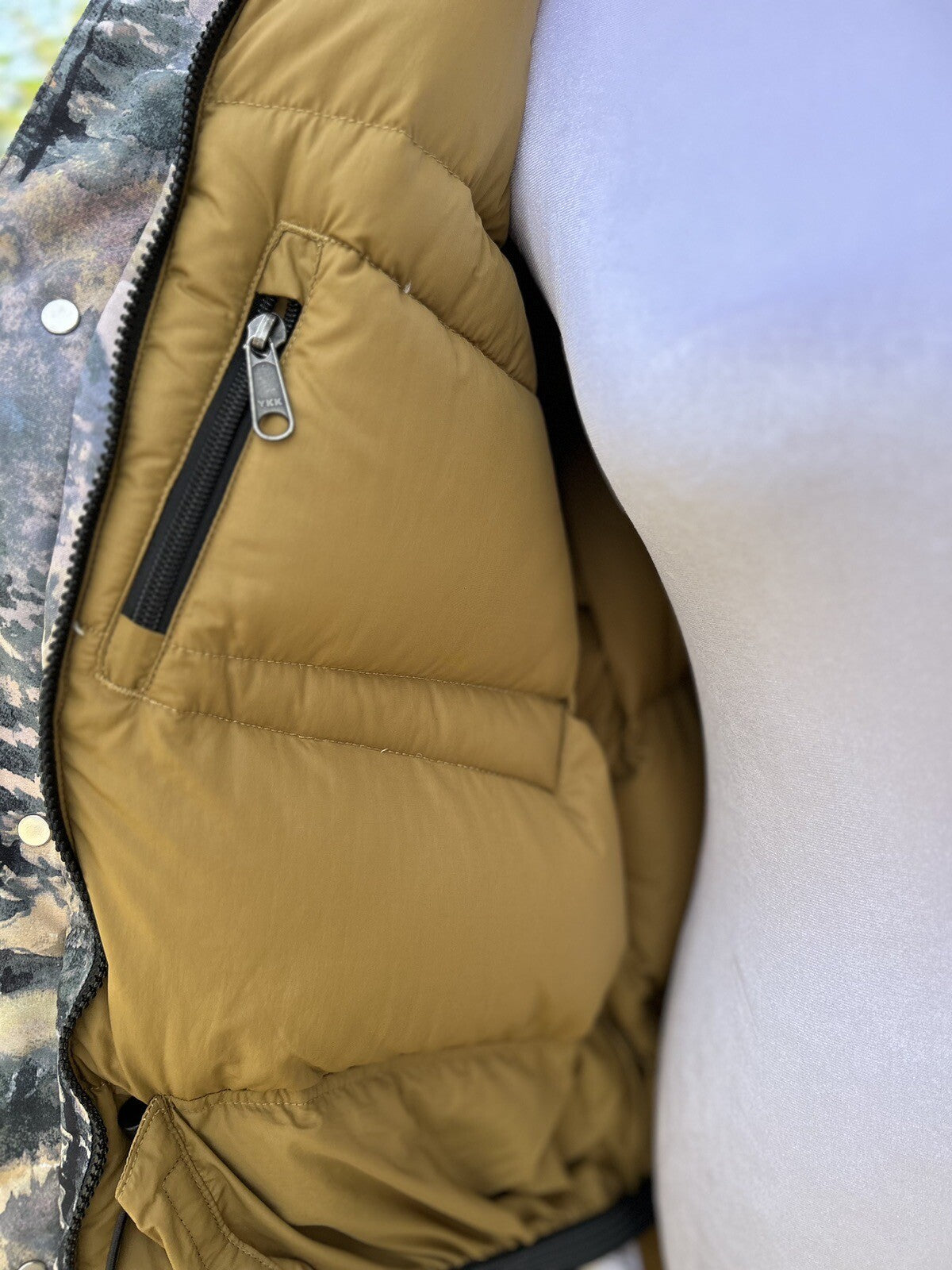 Auth Gucci The North Face Parka Puffer Forest Print Jacket Down Coat XS Unisex