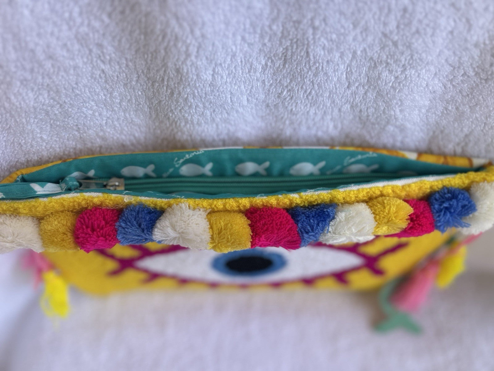 ANTICA SARTORIA 2025 EYE BAG CLUTCH YELLOW NWT PRETTY