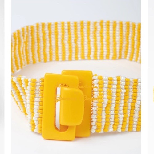 Antica Sartoria 2025 Expandable Yellow Belt Nwt O/S Great Fit