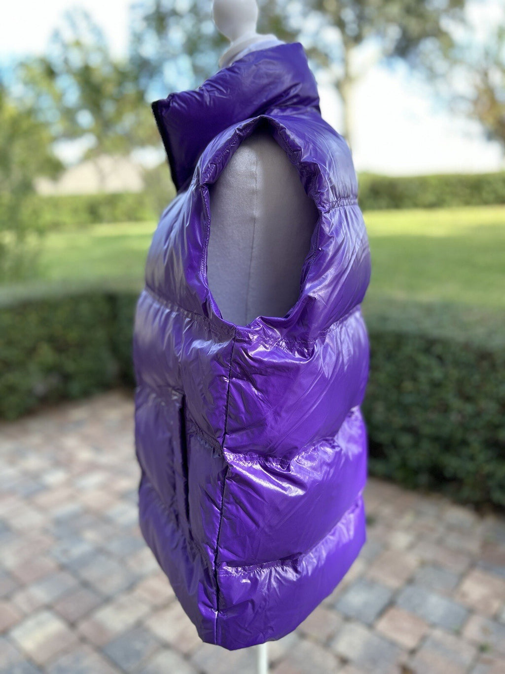 Twist Puffer Quilted Purple Vest Gorgeous Size 40 Very Cozy