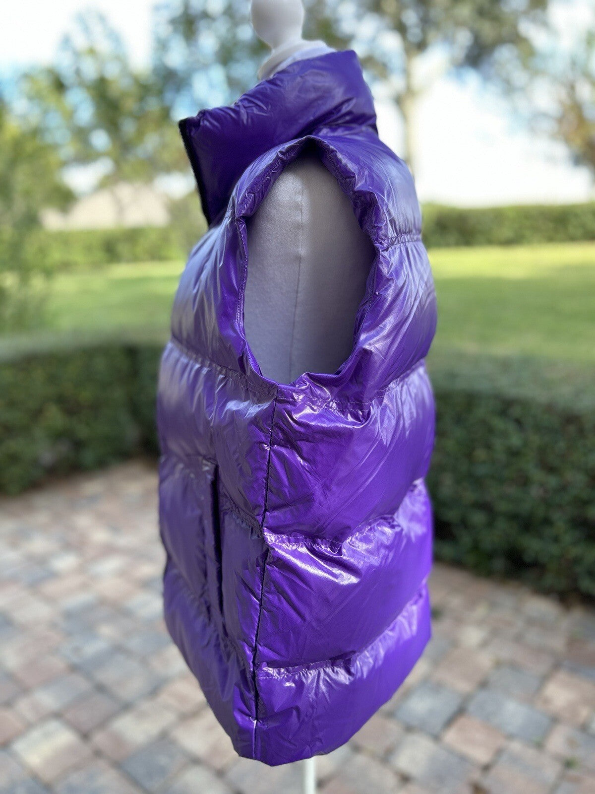 Twist Puffer Quilted Purple Vest Gorgeous Size 40 Very Cozy