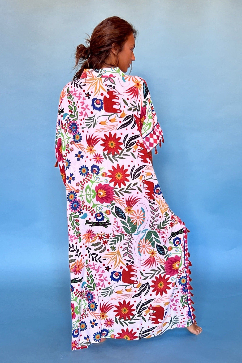ANTICA SARTORIA 2024 FLOWERS FLOWERS LONG PONCHO/MUMU/KAFTAN NWT OS TO XXL