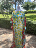 Antica Sartoria 2024 Lemon Flower Kaftan Mumu OS XXL