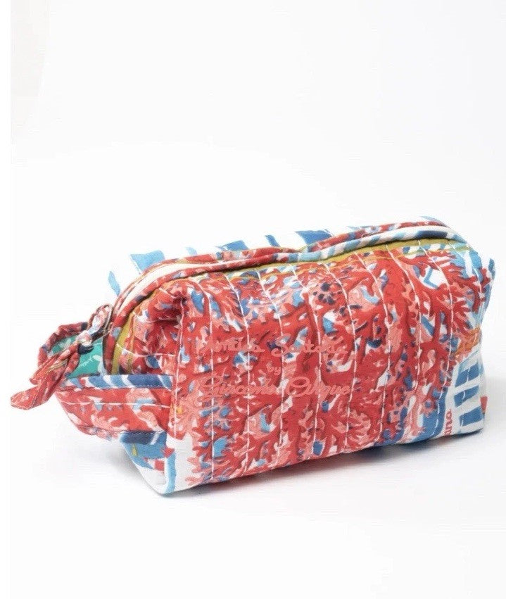 Antica Sartoria 2025 Corals & Boats Makeup Stuff Bag NWT