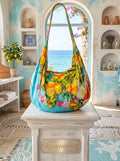 Just Landed 🩷 Antica Sartoria Positano Beach Hobo Banana Carryall Bag NWT