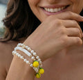 Antica Sartoria 2026 Pearl  White & Lemon Bracelette Nwt O/S