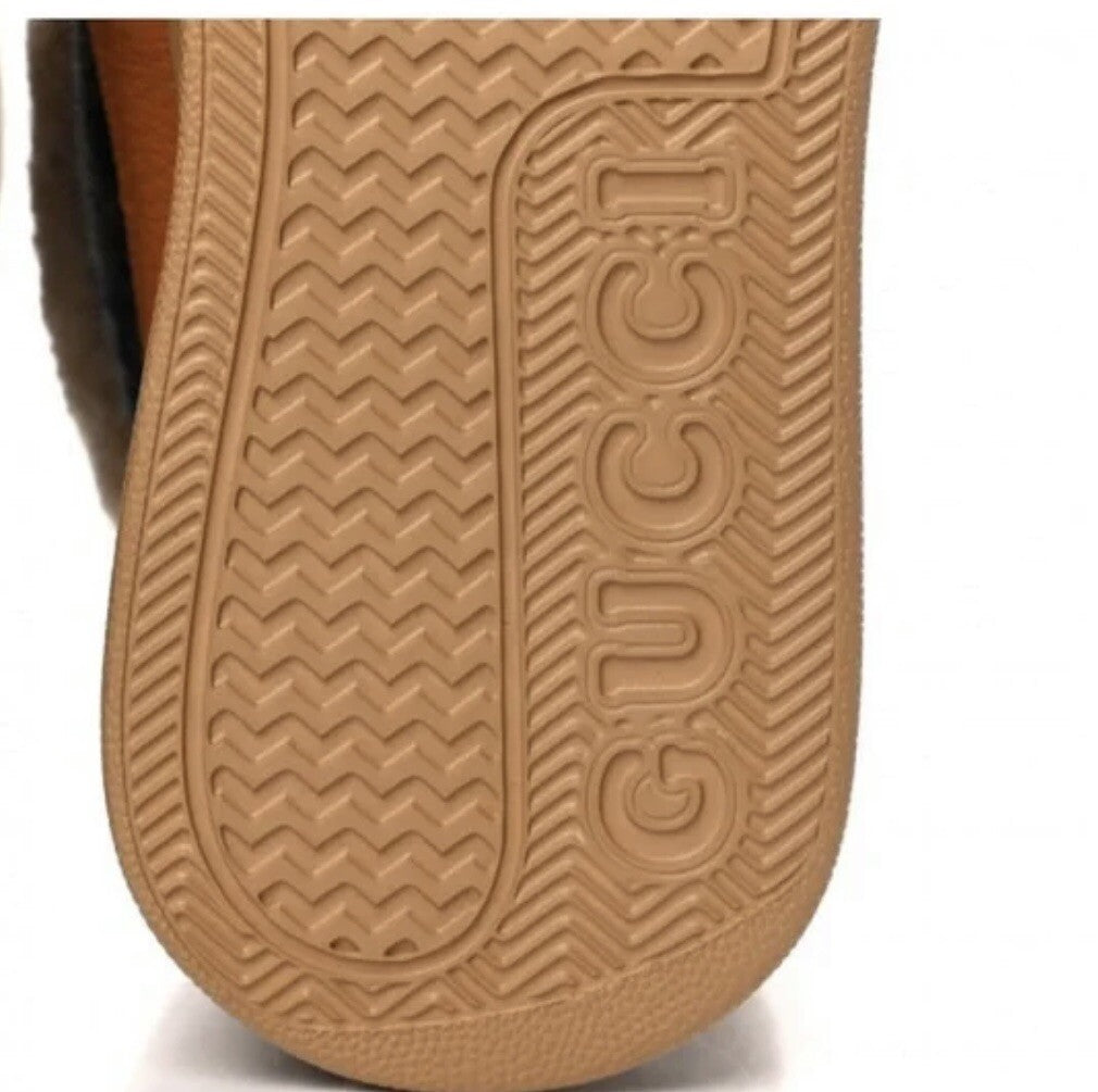 Gucci Interlocking GG Wool Monogram Shearling Boots Size 39+ NEW In BOX