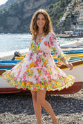 Antica Sartoria 2026 Flowers & Lemons 🍋 Tie Front Dress NWT O/S