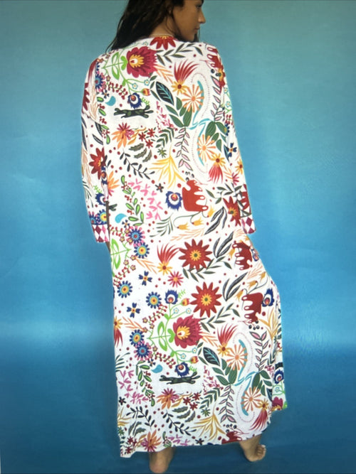 Antica Sartoria 2024 Flower Flowers Long Mumu/ Dress/ Kaftan S/M