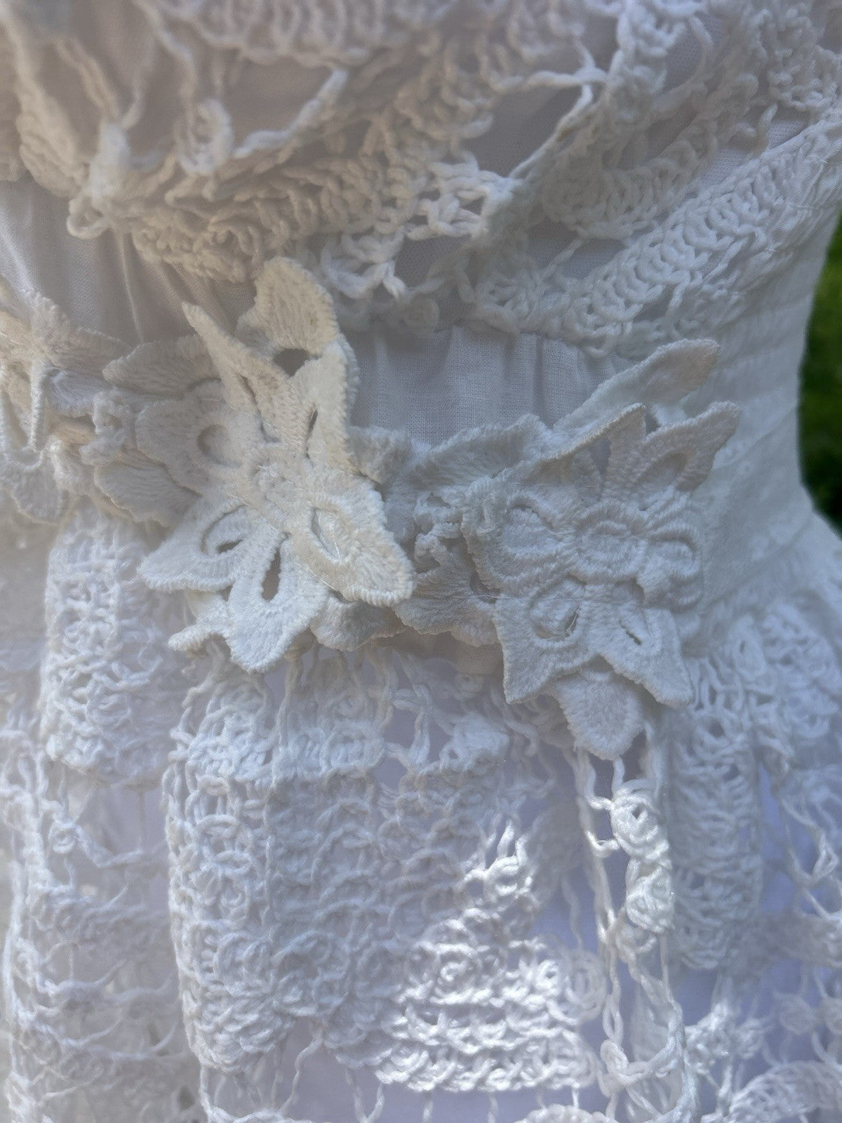 Antica Sartoria White Crochet Knitted Dress Stunning NWT O/S GORGEOUS