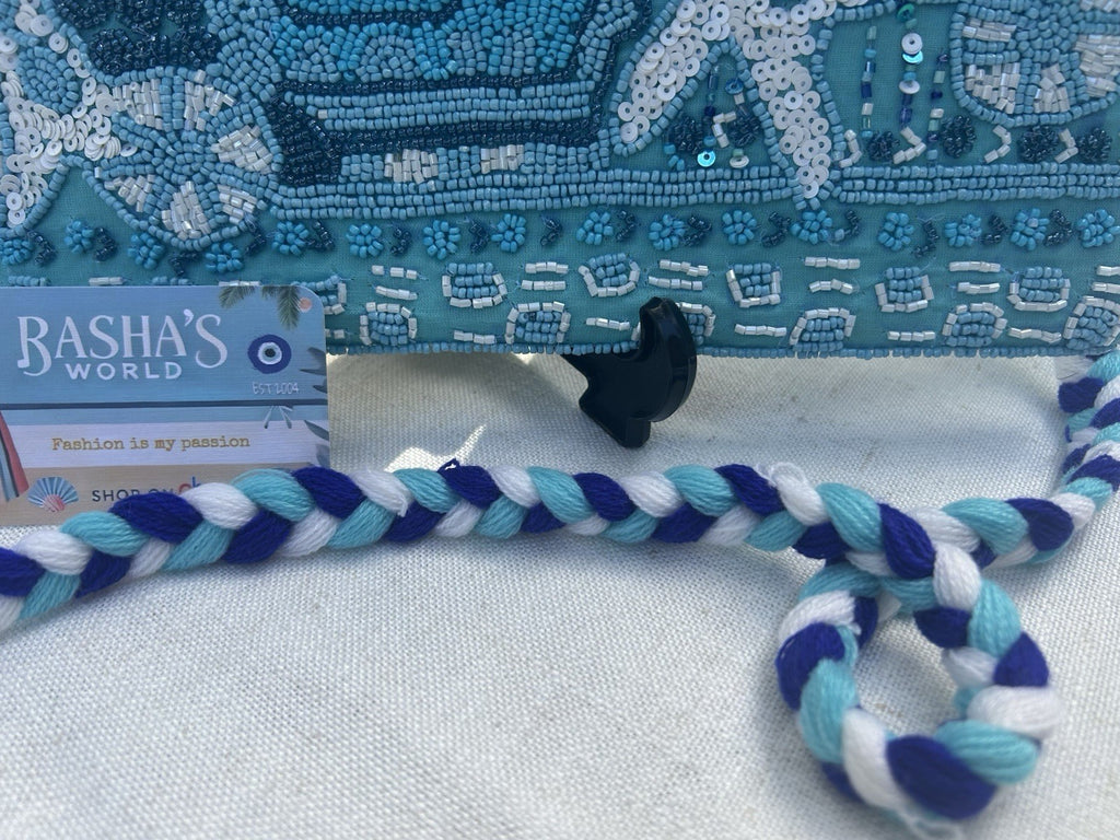 Antica Sartoria 2024 Dolce Vita Baby Blue Gorgeous Clutch Bag Nwt