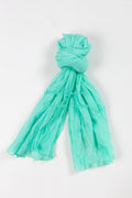 Antica Sartoria 2025 Aqua Cotton Scarf 40 X 70 NWT