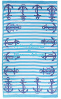 Antica Sartoria Blue White Stripe Sailor Scarf Cotton Nwt