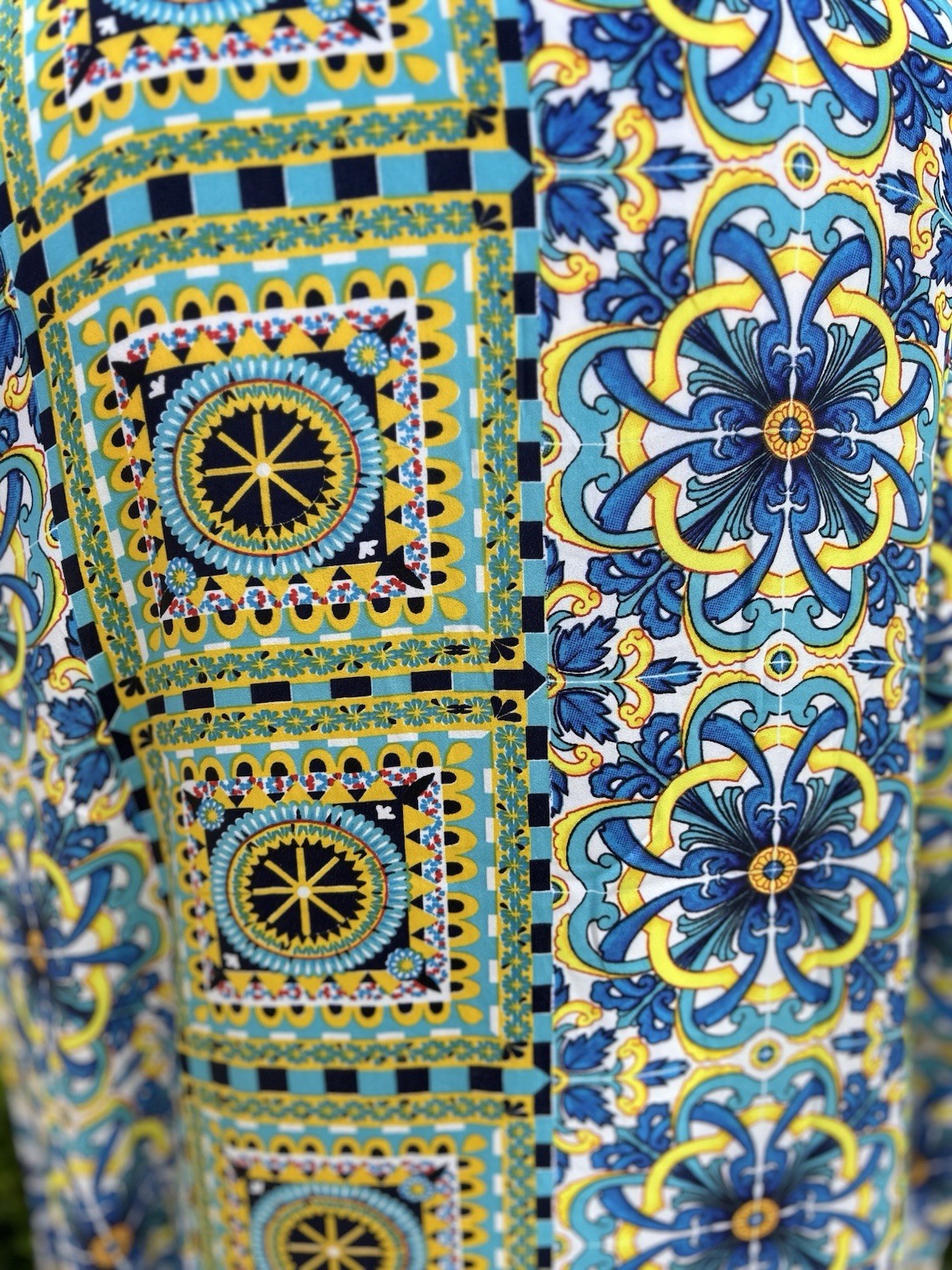 Antica Sartoria Lemon 🍋 Italian Print Kaftan Mumu Gorgeous L/XL