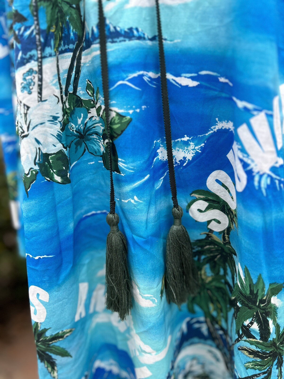 GUCCI LOVE PARADE souvenir from Los Angeles ocean print A LINE DRESS Size 42