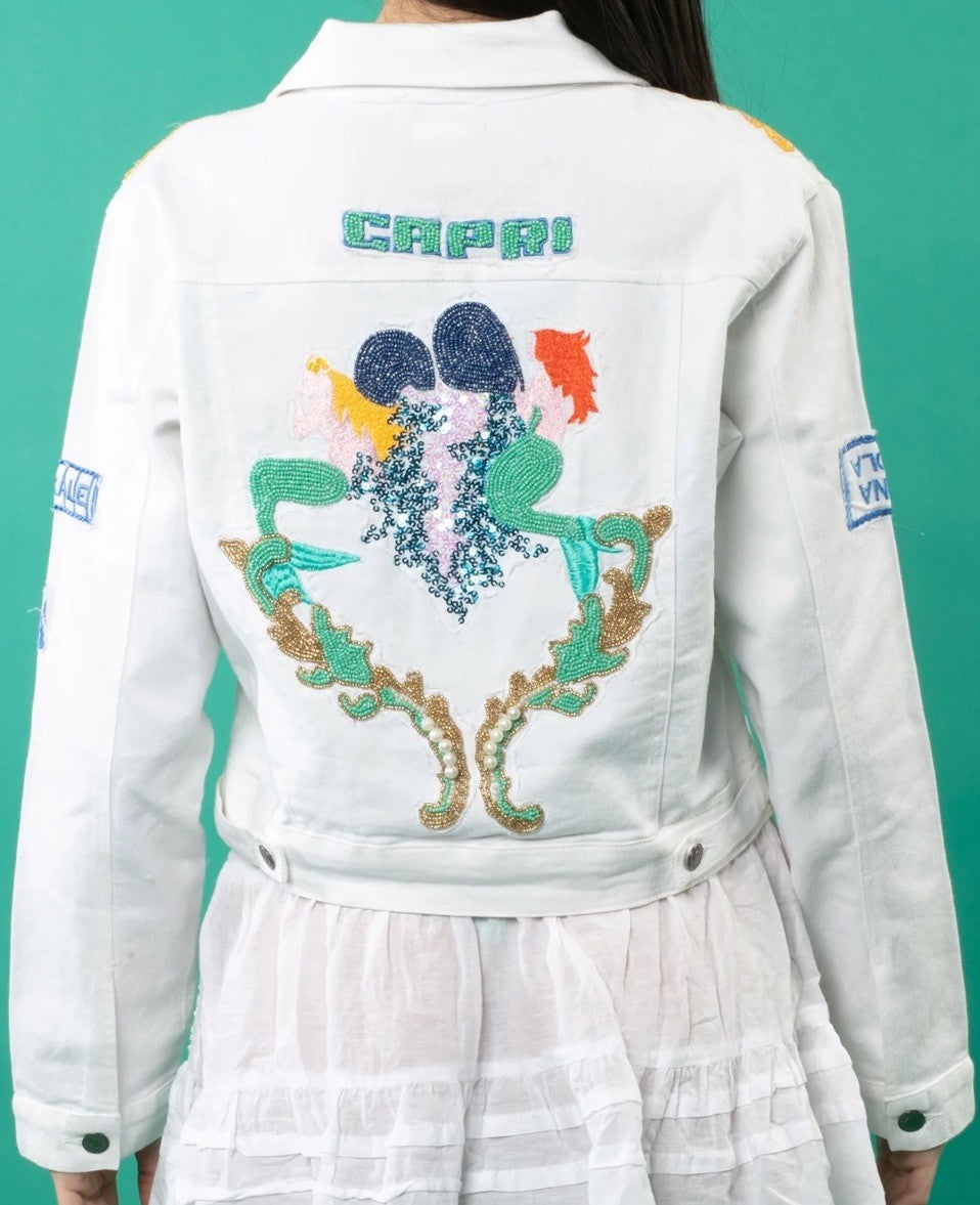 Antica Sartoria 2025 Capri White Jacket Gorgeous  Medium NWT