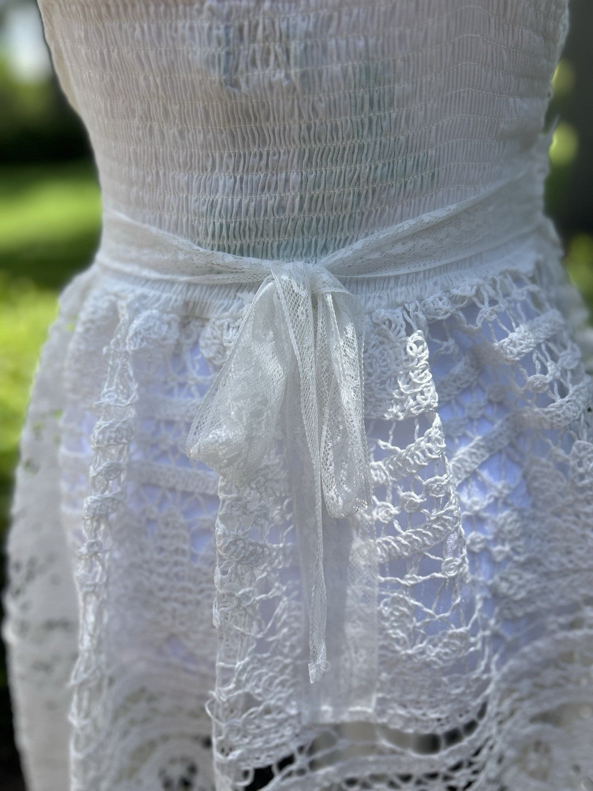 Antica Sartoria White Crochet Knitted Dress Stunning NWT O/S GORGEOUS