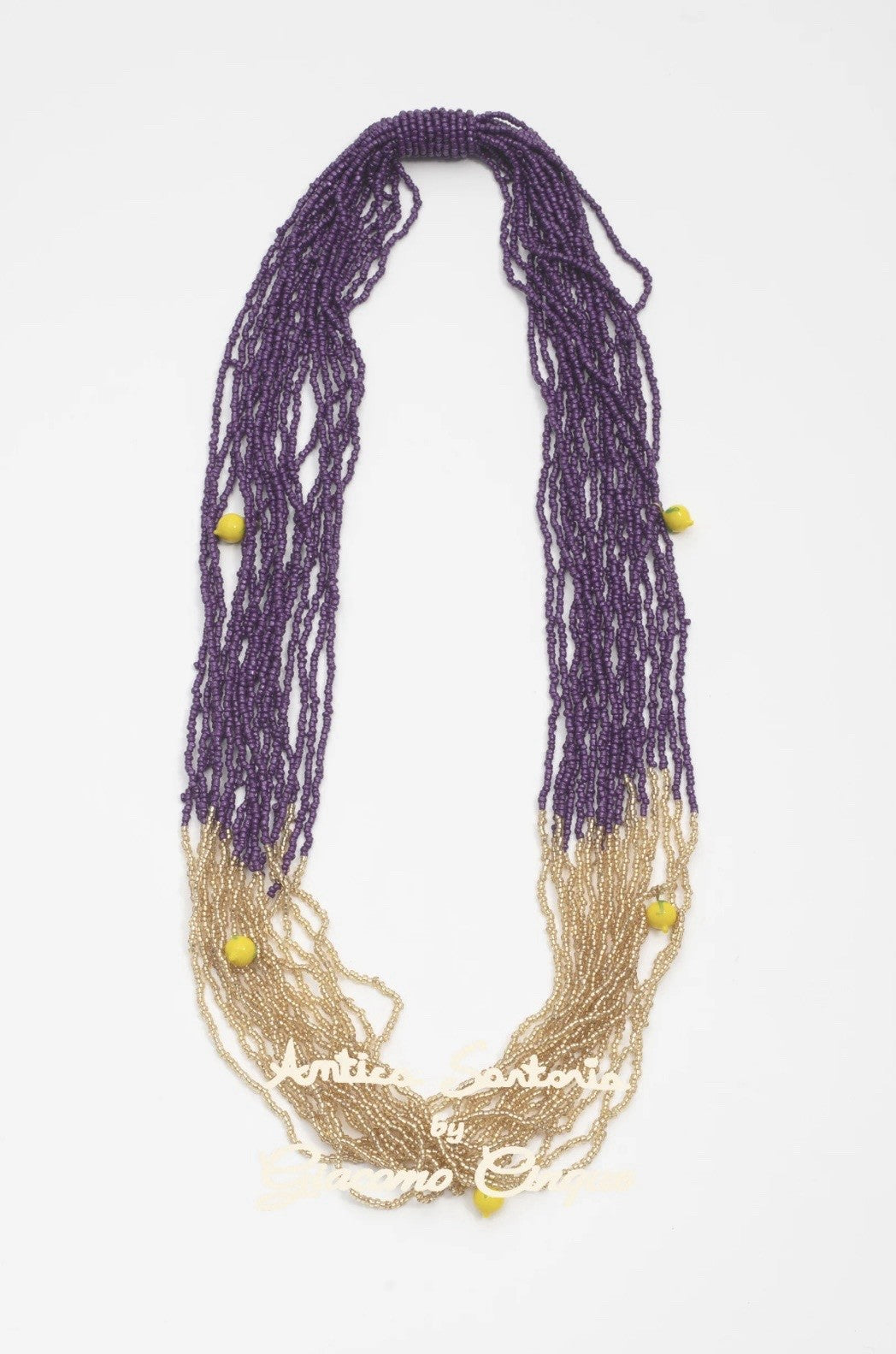 Antica Sartoria 2025 Gold Plurple Plum Beaded Necklace 💜