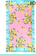 Antica Sartoria 2025 Pink Flower Cotton Large Scarf  NWT