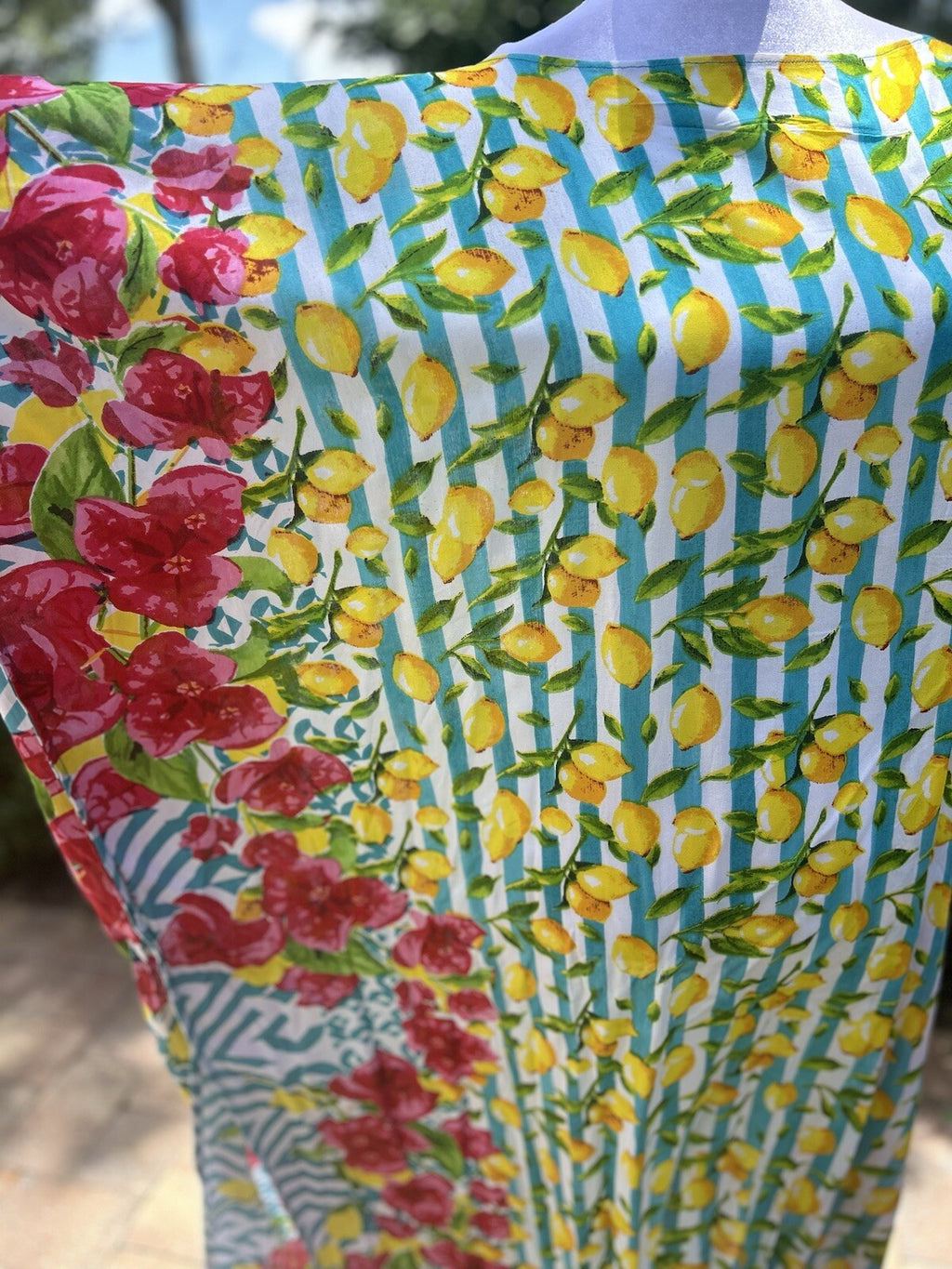 Antica Sartoria 2024 Lemon Flower Kaftan Mumu OS XXL