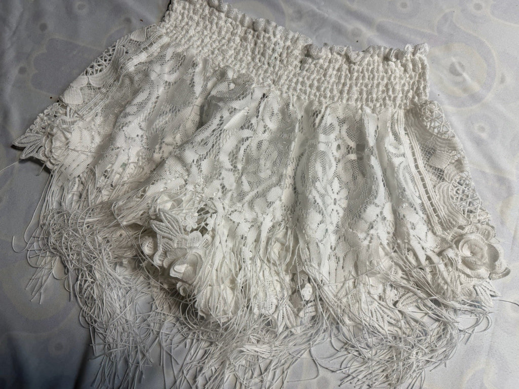Antica Sartoria White Lace Short / Top Set NWT O/S Gorgeous