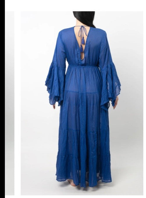 Antica Sartoria 2025 Blue Flare Long Dress Gorgeous NWT O/S