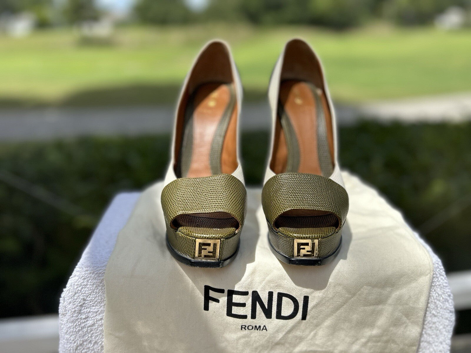 FENDI GORGEOUS MULTI COLOR HIGH HEELS STILLETO WEDGE SIZE 39 GORGEOUS RARE