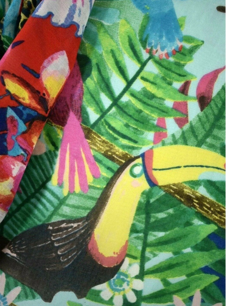 ANTICA SARTORIA WELCOME TO THE JUNGLE SCARF CHIFFON 40x70 NWT