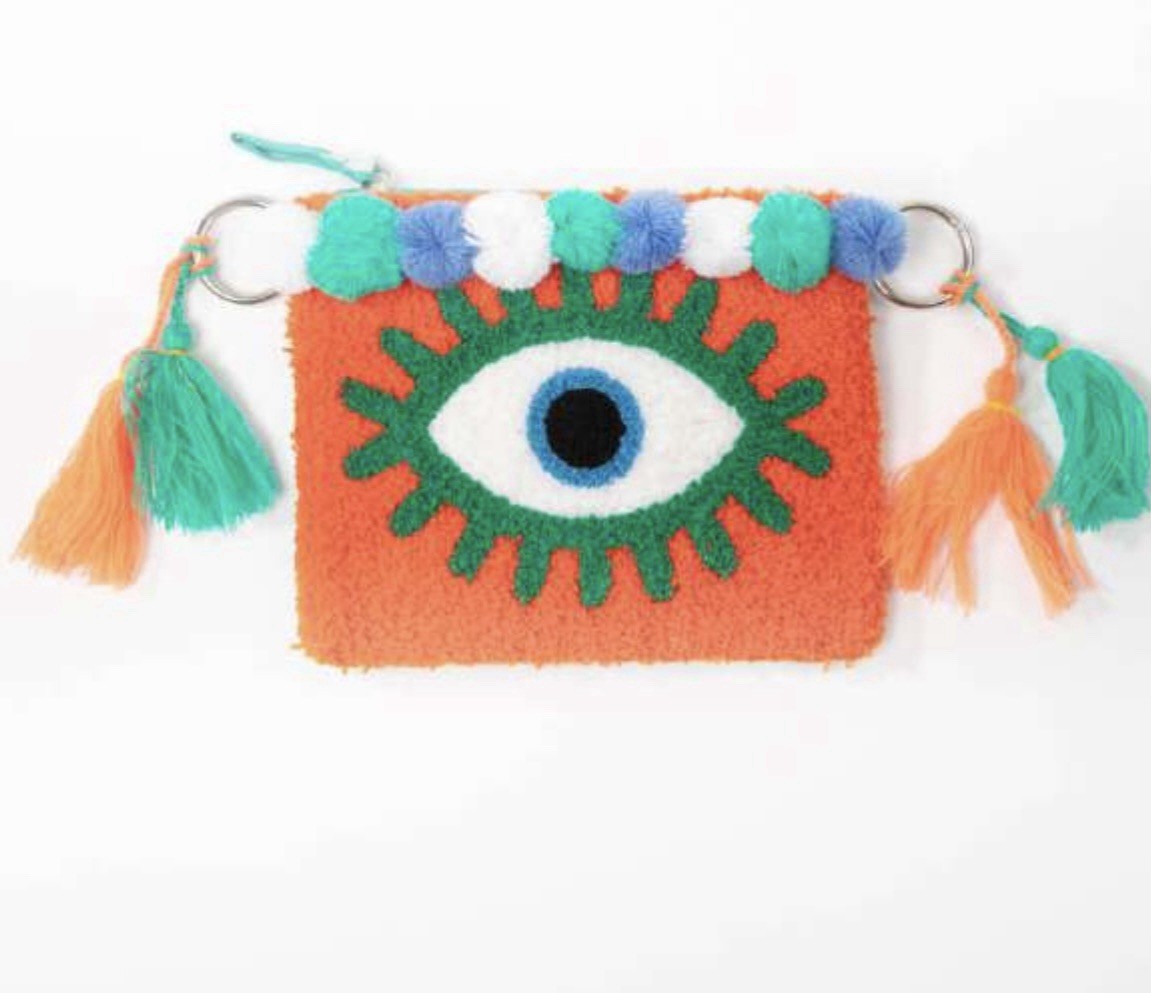 Antica Sartoria 2025 Terry & POMPOM Eye Mini Clutch Nwt
