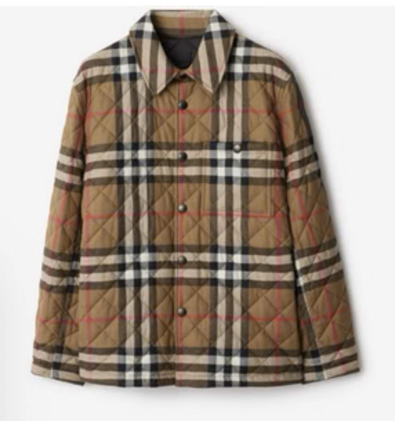 Burberry Trucker Jacket Quilted Neutrals Pattern Medium