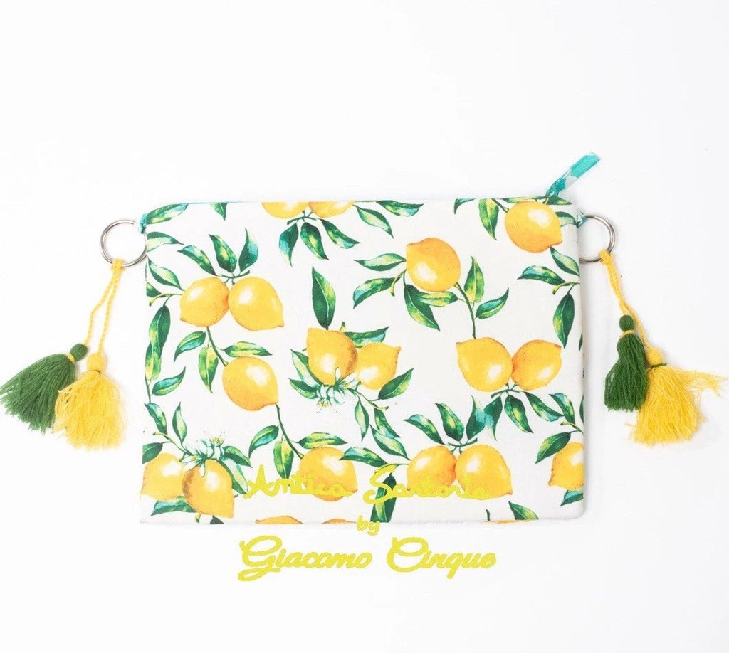ANTICA SARTORIA 2025 LEMONS AND MORE LEMONS GREEN WHITE SEQUINS PURSE