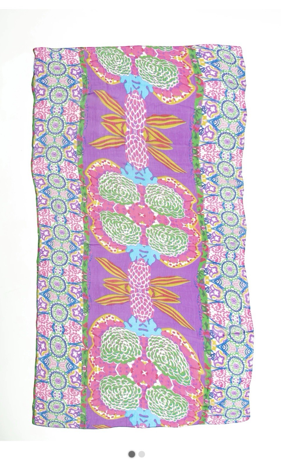 Antica Sartoria Purple  White Swirl Scarf 40x70 NWT