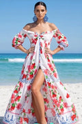 ANTICA SARTORIA 2026 OFF SHOULDER ROSES FLOWERS LONG DRESS NEW PATTERN O/S