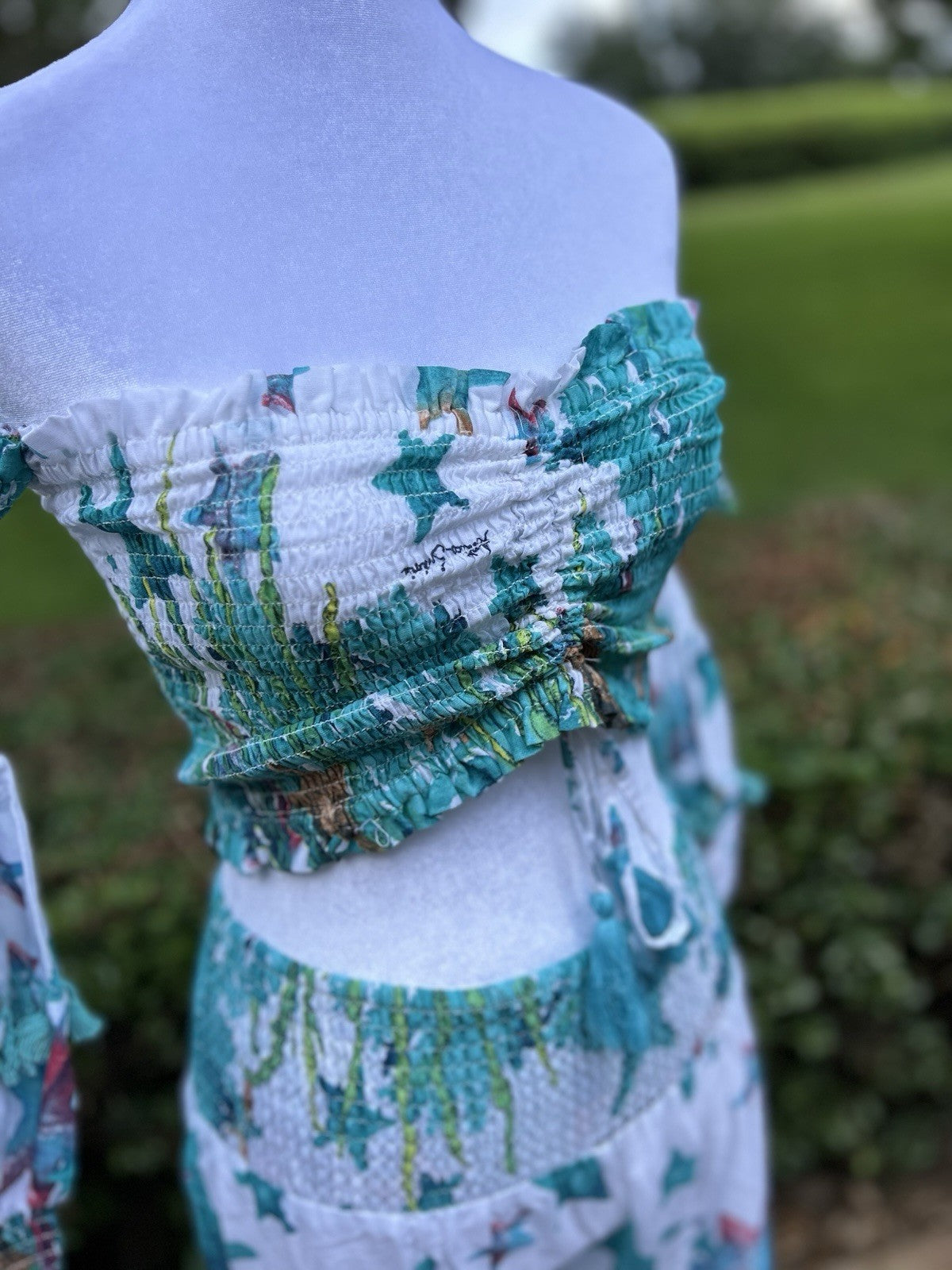 Antica Sartoria 2024 Starfish Top & Pants Set Blue & White Nwt O/S