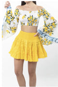 Antica Sartoria 2025 Yellow Skirt Off Shoulder Lemon Top O/S NWT